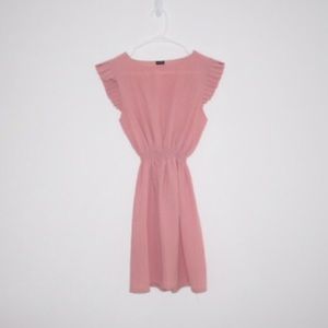 Topshop Pink Minkie Dress with Ruffle Dress